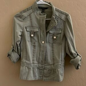 White House Black Market Women’s Jean Utility Jacket size 2